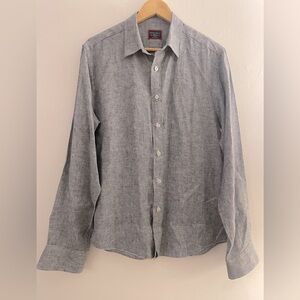 UNTUCKit.Mens Linen Long sleeve heather grey Medium, Style Strauss